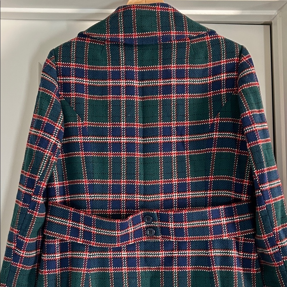 Pendleton Multicolor Plaid Wool Trench Coat size 4 - Picture 7 of 12
